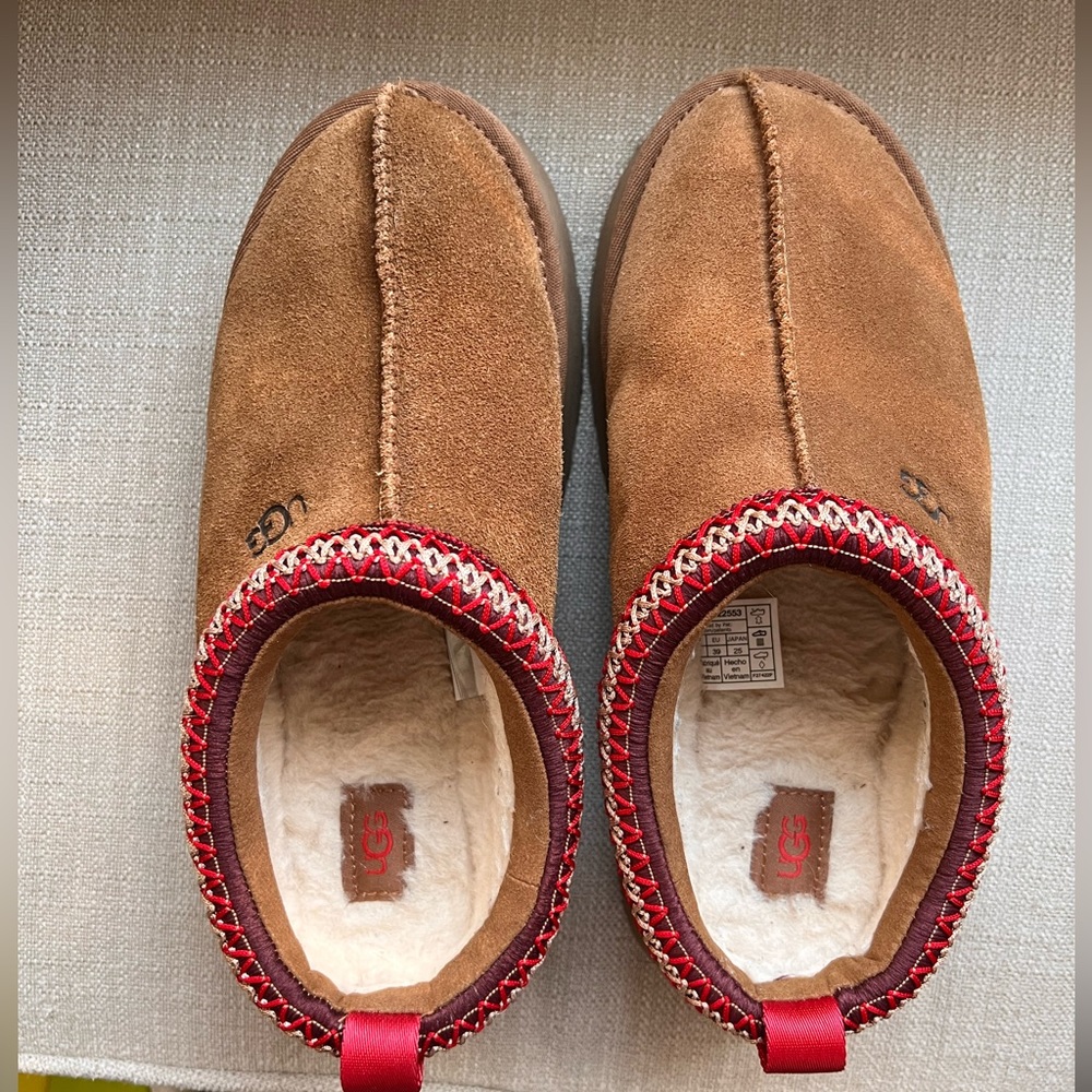 UGG Tazz Platform Slippers Chestnut Size 8